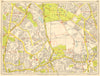 SUTTON Carshalton Morden Mitcham Common Croydon. GEOGRAPHERS' A-Z 1959 old map