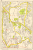UXBRIDGE Cowley West Drayton Hillingdon. GEOGRAPHERS' A-Z 1959 old vintage map