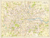 LONDON. Index map. GEOGRAPHERS' A-Z 1964 old vintage plan chart