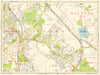 BUSHEY & WATFORD Borehamwood Stanmore Common. GEOGRAPHERS' A-Z 1964 old map