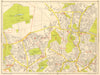 ENFIELD N21 N14 Winchmore Hill Southgate Cockfosters. GEOGRAPHERS' A-Z 1964 map