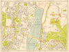 ENFIELD N9 E4 Brimsdown Chingford Ponder's End. GEOGRAPHERS' A-Z 1964 old map
