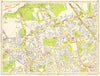 HARROW STANMORE Edgware Queensbury Belmont Wealdstone. GEOGRAPHERS' A-Z 1964 map