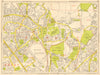 BARNET NW9 NW4 NW7 Edgware Mill Hill Finchley Hendon. GEOGRAPHERS' A-Z 1964 map