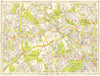 LONDON N Southgate Finchley Wood Green Arnos Grove. GEOGRAPHERS' A-Z 1964 map