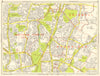 WOODFORD GREEN CHINGFORD Buckhurst Hill Walthamstow. GEOGRAPHERS' A-Z 1964 map
