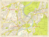 RICHMOND ISLEWORTH TWICKENHAM North Sheen Hounslow. GEOGRAPHERS' A-Z 1964 map