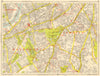 CLAPHAM BATTERSEA Brixton Stockwell Wandsworth Balham. GEOGRAPHERS' A-Z 1964 map