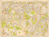 SOUTHWARK Brixton Dulwich Peckham Honor Catford. GEOGRAPHERS' A-Z 1964 old map