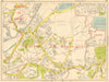WALTON-ON-THAMES Shepperton Sunbury Esher East Molesey. GEOGRAPHERS A-Z 1964 map