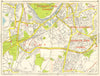 SURBITON Esher Thames Ditton Chessington Tolworth. GEOGRAPHERS' A-Z 1964 map