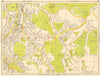 SOUTH CROYDON Sanderstead Selsdon Kenley Purley. GEOGRAPHERS' A-Z 1964 old map