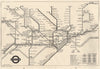 LONDON UNDERGROUND/TUBE. South Acton. Bakerloo Line to Watford. BECK 1964 map