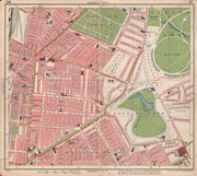 LIVERPOOL. Windsor Princes Park Sefton Park Toxteth 1928 old vintage map chart