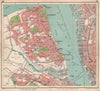 WALLASEY town/city plan. Liverpool. Queensway tunnel under construction 1928 map