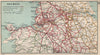 NW ENGLAND RAILWAYS Great Western London & North Eastern LMS 1928 old map