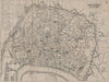 ANTWERP ANVERS ANTWERPEN. Antique town plan. City map. Belgium. BRADSHAW 1895