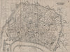ANTWERP ANVERS ANTWERPEN. Antique town plan. City map. Belgium. BRADSHAW 1895