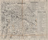 BERLIN. Antique town plan. City map. Germany. BRADSHAW 1895 old