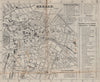 BERLIN. Antique town plan. City map. Germany. BRADSHAW 1895 old