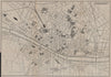 FLORENCE FIRENZE. Antique town plan. City map. Italy. BRADSHAW 1895 old