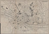FLORENCE FIRENZE. Antique town plan. City map. Italy. BRADSHAW 1895 old