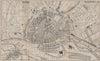 HAMBURG. Antique town plan. City map. Germany. BRADSHAW 1895 old