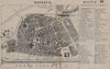 MAYENCE MAINZ. Antique town plan. City map. Germany. BRADSHAW 1895 old