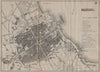 PALERMO. Antique town plan. City map. Italy. BRADSHAW 1895 old