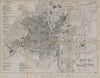 ROME ROMA. Antique town plan. City map. Italy. BRADSHAW 1895 old