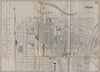 TURIN TORINO. Antique town plan. City map. Italy. BRADSHAW 1895 old