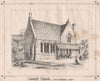 Llandaff Schools; John Prichard, Architect. Wales 1867 old antique print