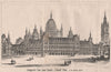 Design for New Law Courts - Strand view; E.M. Barry, Architect. London 1867