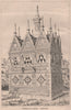 Triangular Lodge - Rushton. Northamptonshire 1867 old antique print picture