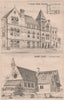 St Clements Schools, Barnsbury. Llandaff Schools 1867 old antique print