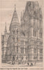 Design for proposed new Law Courts; Lockwood & Mawson, Architects 1867 print