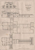 Residence near Lavenham, Suffolk; C.A. Dean, Architect 1867 old antique print