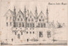 Palais de Justice, Bruges. Belgium 1867 old antique vintage print picture