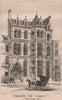 University Club, St. James St; A Waterhouse, Architect. London 1868 old print