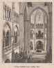 Limburg Cathedral - interior looking west. Hessen 1868 old antique print