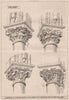 Blois; capitals from apse arcade, Church of St. Nicholas. Loir-et-Cher 1868