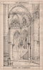 St. Quentin; view in Chevet. Aisne 1868 old antique vintage print picture
