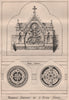 Reredos sketches; by J. Moyr Smith. Decorative 1868 old antique print picture