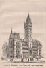 Manchester new Town Hall, Albert Square facade; Thos Worthington Architect 1868