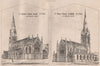 St. Smitheo's Church, Lincoln; St. Mary's Church, Lichfield 1868 old print