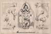 Grotesques by S. Mark Smith. Decorative 1868 old antique vintage print picture