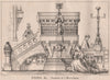 Pulpit &c.; designed by I. Moyr Smith. Decorative 1868 old antique print