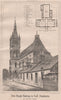 New Burgh Academy & Hall, Dumbarton. Scotland 1868 old antique print picture