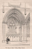 One bay in aisle, Selby Abbey Church. Yorkshire 1868 old antique print picture