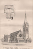 St. George's Church, Croydon. London 1868 old antique vintage print picture